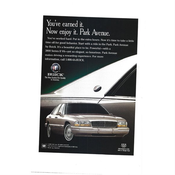 Buick Park Avenue 3800 Series II V6 Car Auto 1990s Vintage Print Ad - Picture 1 of 2